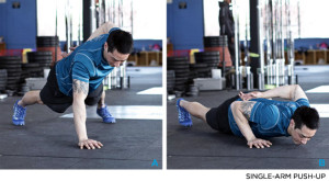 single arm push up